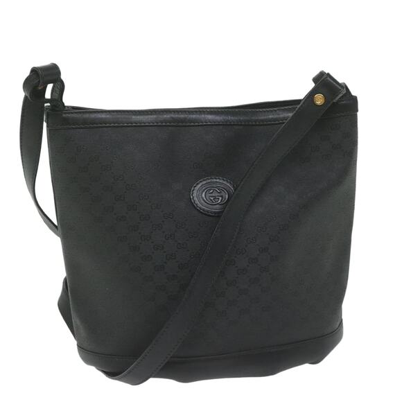 GUCCI Micro GG Canvas Shoulder Bag Black 001 14 001.14.0934 - Picture 1 of 16